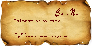 Csiszár Nikoletta névjegykártya